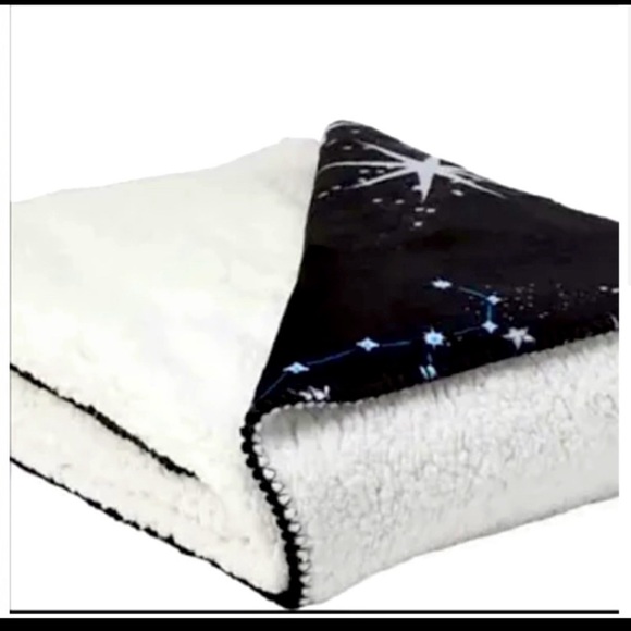 Victoria’s Secret Celestial Moon, Stars, & Planets Throw Sherpa Blanket NWT - Picture 4 of 6